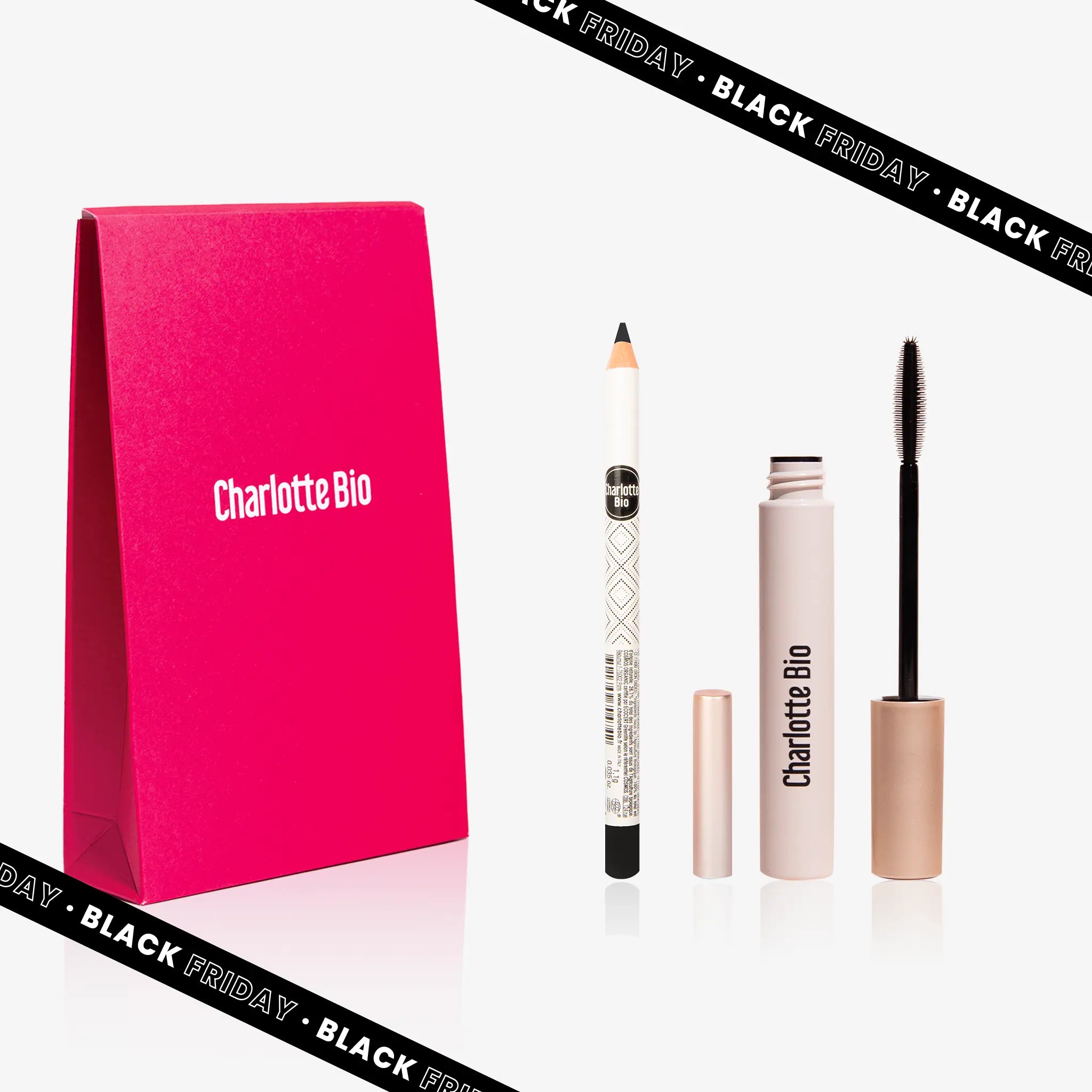 Black eye pencil and mascara duo