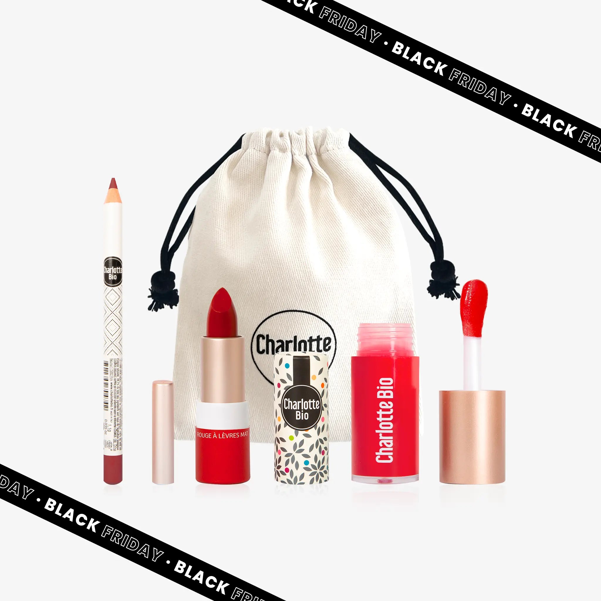 Lip Trio: Stift, Lippenstift und Lippenöl