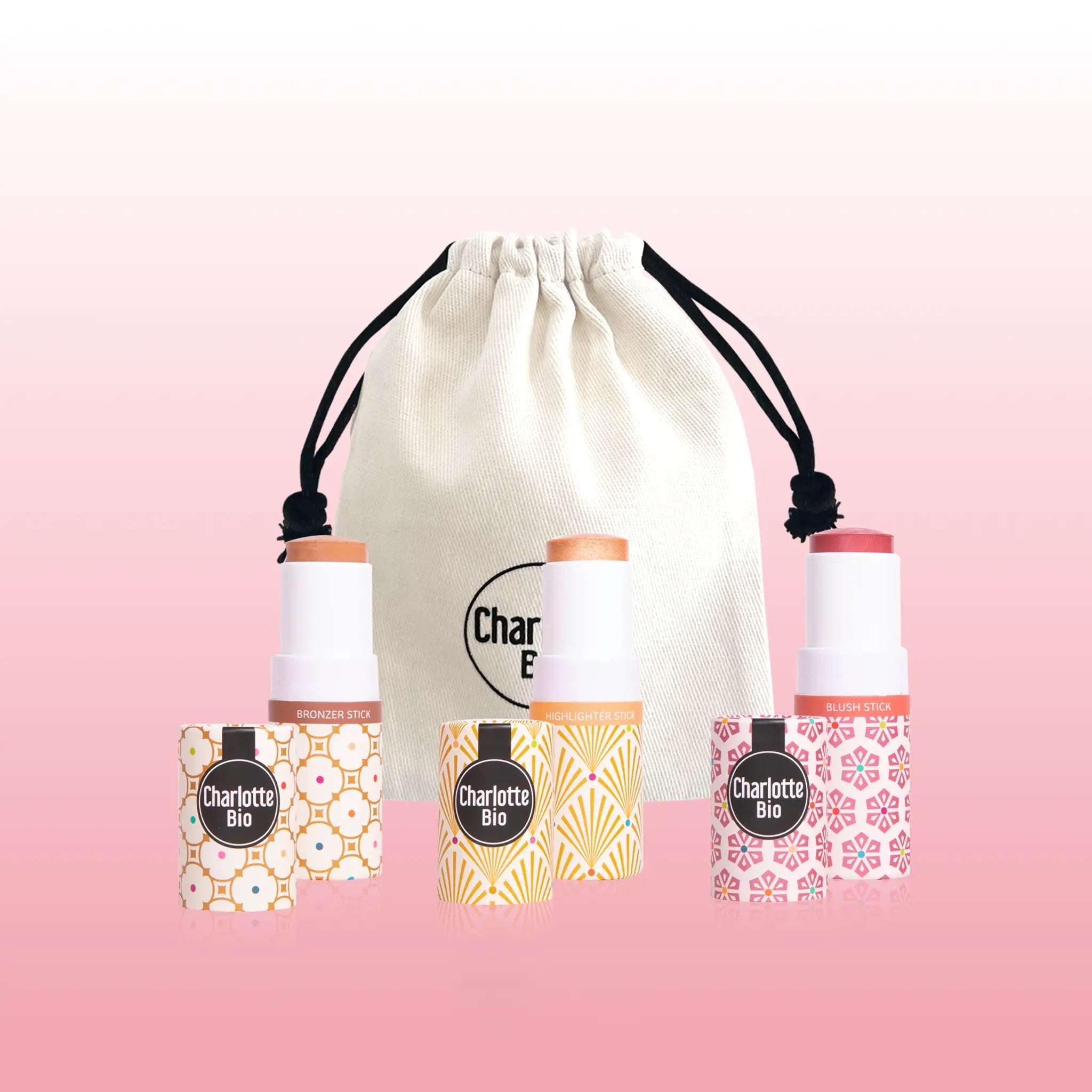 2024-11 - Trio Teint Sticks : bronzer + blush + highlighter - Charlotte Bio
